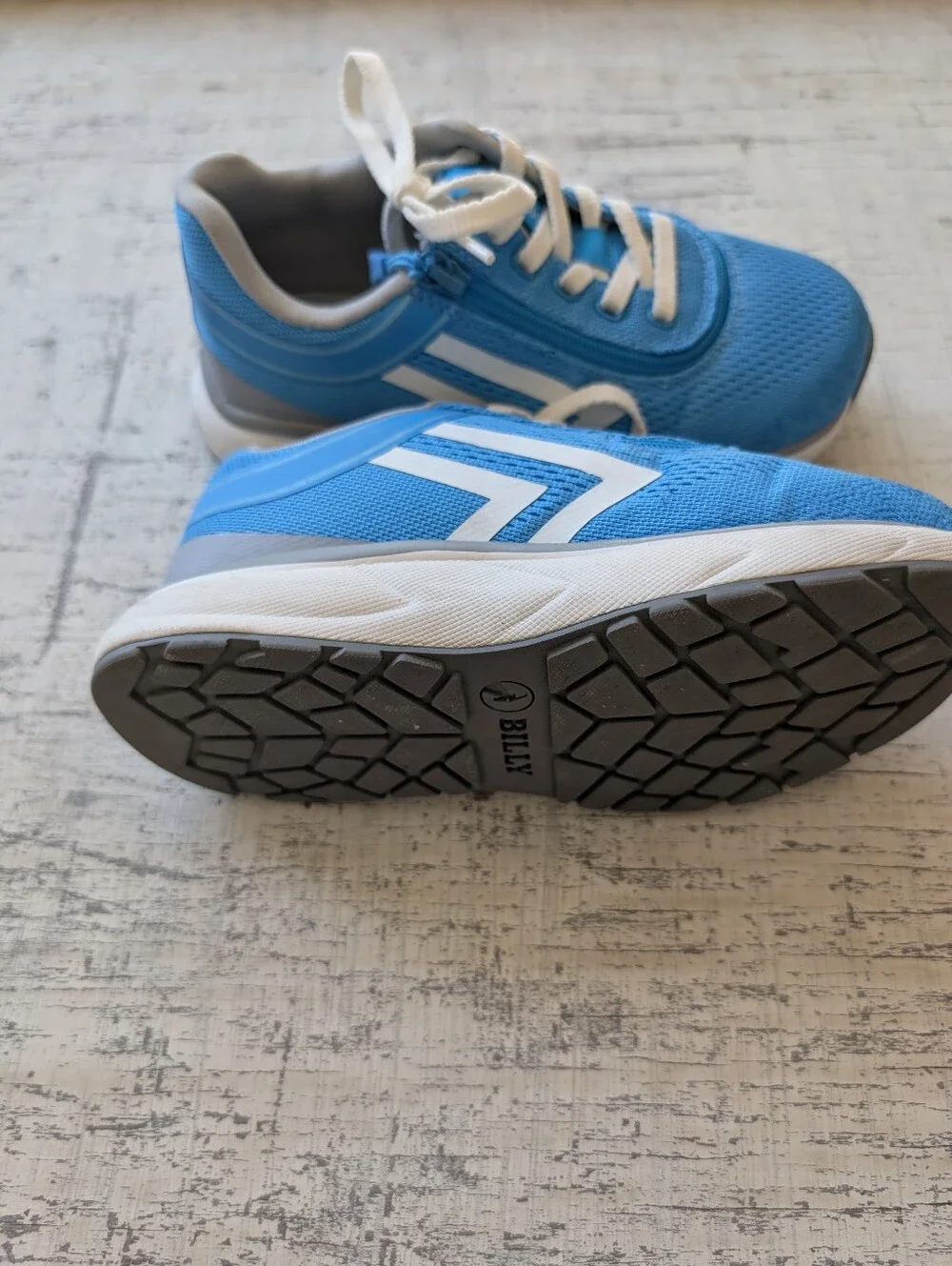 Kids Blue Athletic Sneakers - White Accents